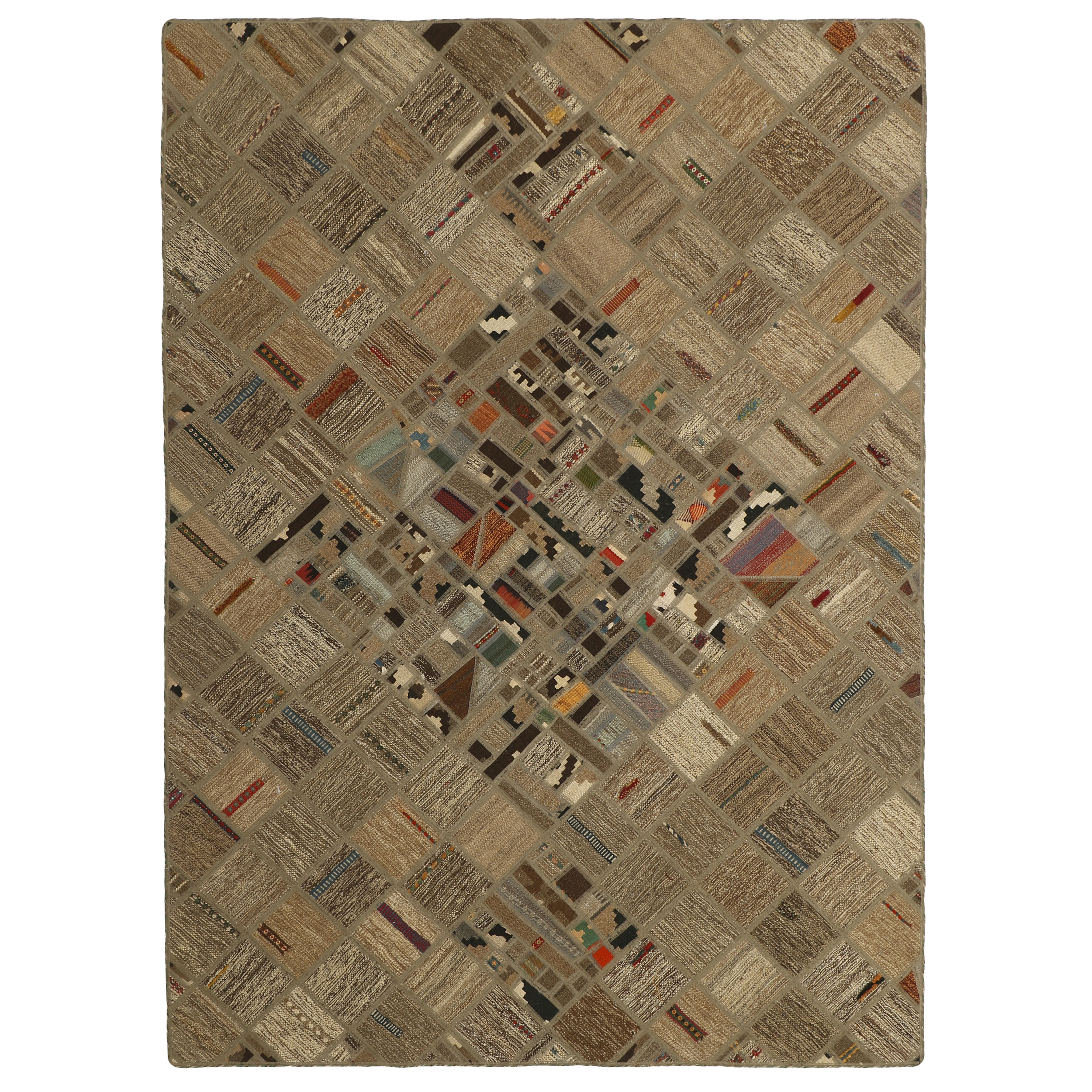 کلاژ گلیم دستبافت سه و نیم متری مدل e02 کد 520302