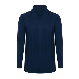 پلیور مردانه مدل یقه ایستاده رنگ سرمه ای