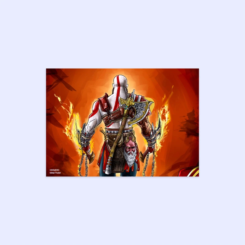 پوستر هومرو مدل فلزی طرح God of War کد PS502