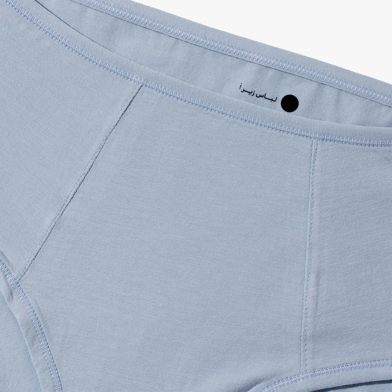 شورت زنانه اُ مدل اسلیپ نیم پا رنگ آبی