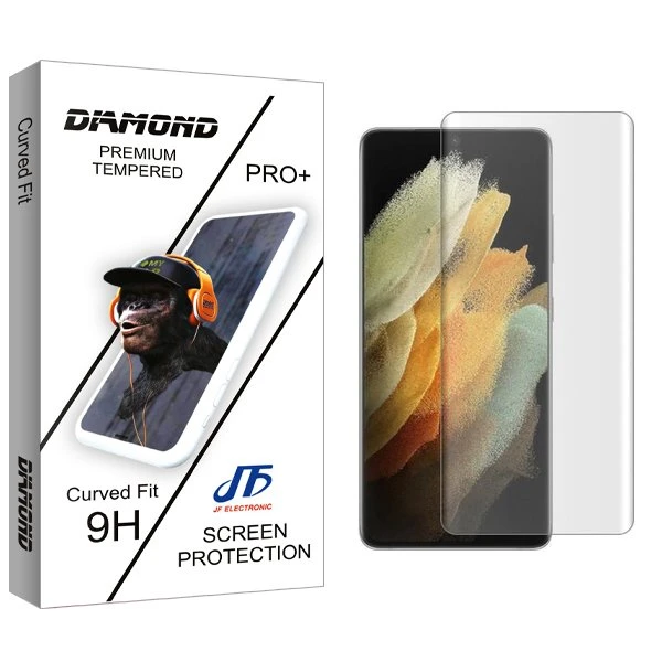 محافظ صفحه نمایش جی اف مدل Diamond UV مناسب برای گوشی موبایل سامسونگ Galaxy S21 Ultra