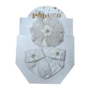 ست هدبند و جوراب نوزادی مدل 52