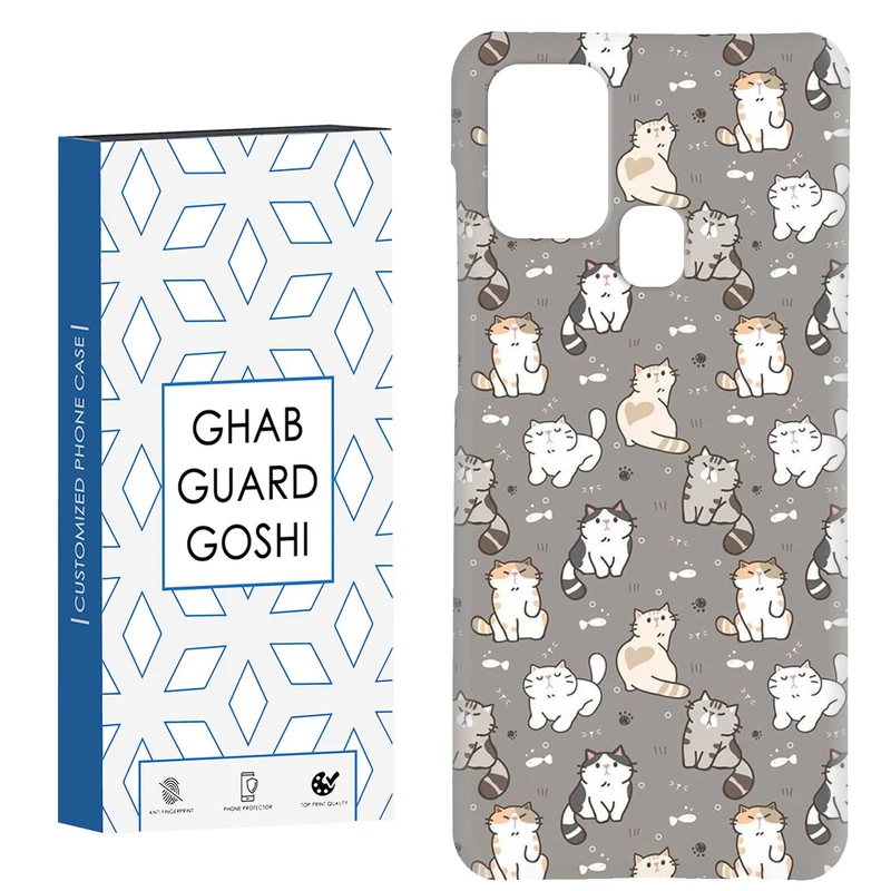 کاور قاب گارد گوشی طرح گربه کد Dimo-403 مناسب برای گوشی موبایل سامسونگ Galaxy A21s