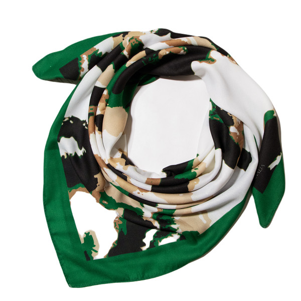 روسری زنانه مدل نخ ابریشم قواره 100 طرح پلنگی کد ana-1835