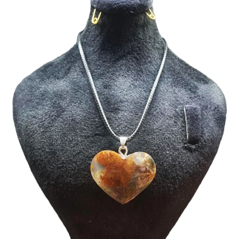 گردنبند زنانه مدل  عقیق شجر طرح قلب کد B14