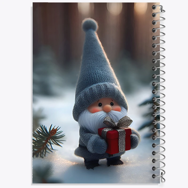 دفتر ژورنال نویسی 50 برگ خندالو مدل نقطه ای طرح کوتوله ی بامزه کد F7575