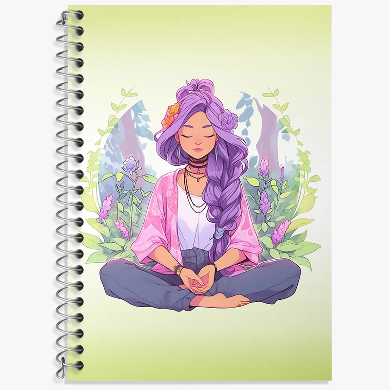 دفتر لغت 50 برگ خندالو طرح مدیتیشن (Meditation) کد N2996