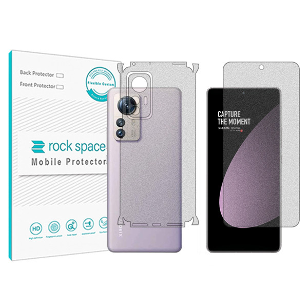 محافظ صفحه نمایش مات راک اسپیس مدل HyMTT مناسب برای گوشی موبایل شیائومی 12S Pro به همراه محافظ پشت گوشی 