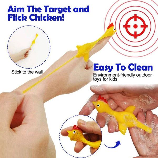 عکس شماره 4 : ابزار شوخی مدل مرغ پرتابی بسته 5 عددی