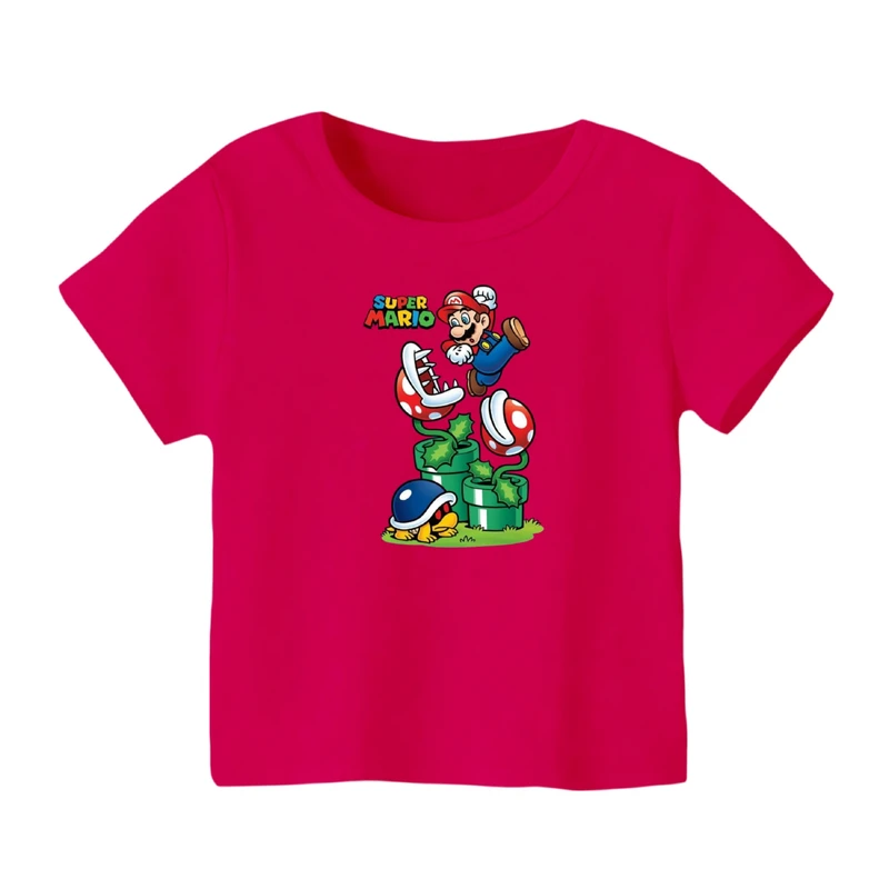 تی شرت آستین کوتاه بچگانه مدل ماریو کد ۳