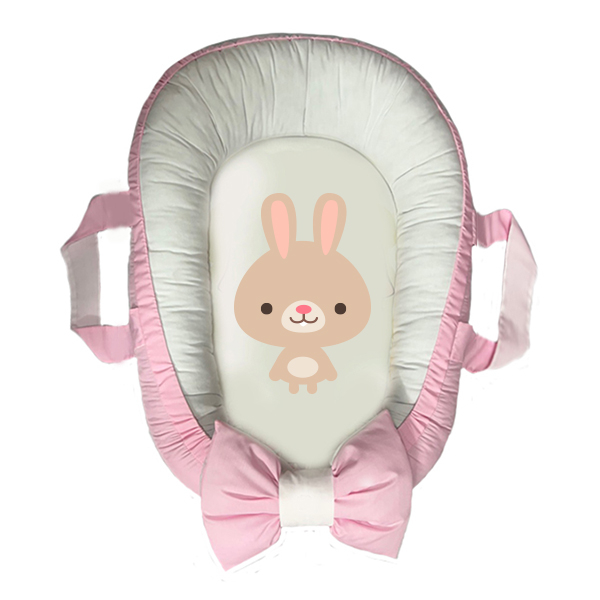 سرویس خواب سه تکه نوزاد مدل گارد محافظ دار طرح خرگوش کد 005