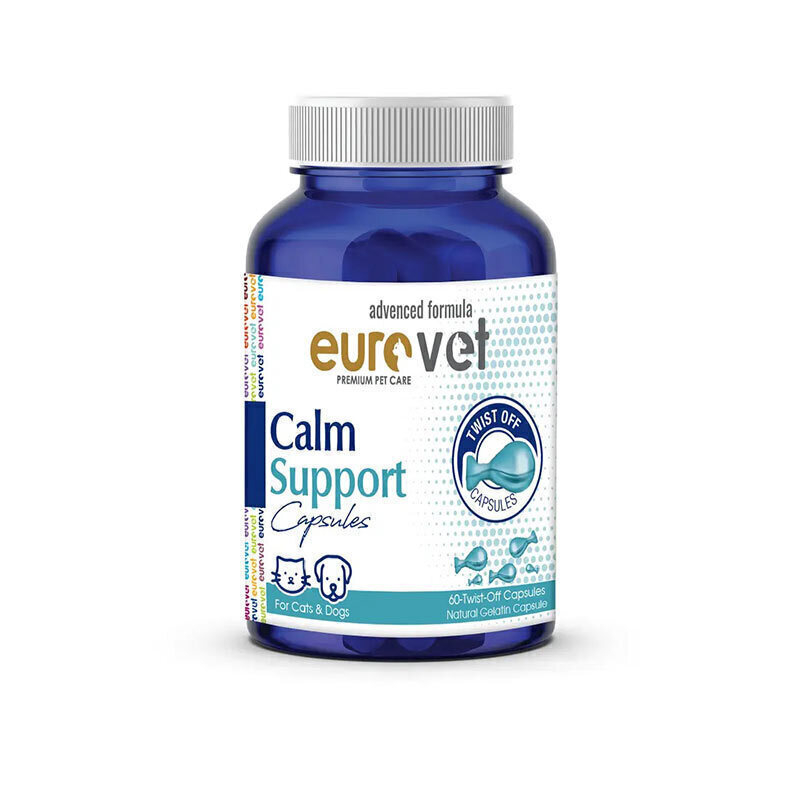 قرص آرام‌بخش حیوانات یوروپت مدل Eurovet Calm Support بسته ۶۰ عددی