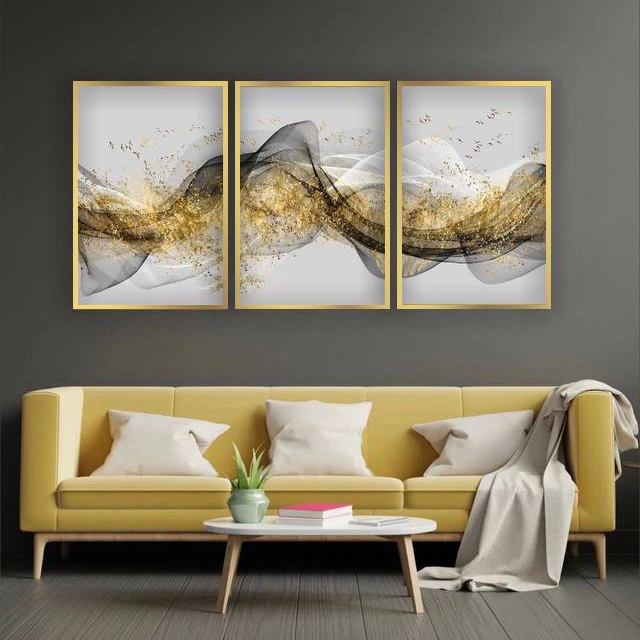 تابلو آتریسا طرح مدرن مدل AT00490 مجموعه 3 عددی