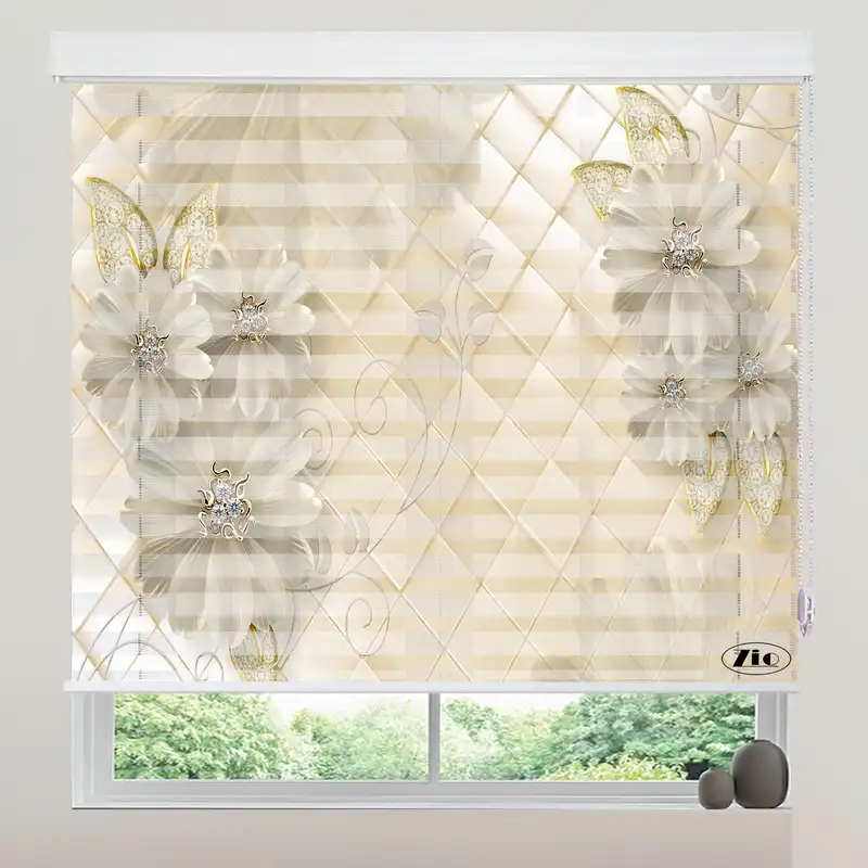 پرده زبرا زیو مدل 3D-1209 سایز 200x200 سانتی متر