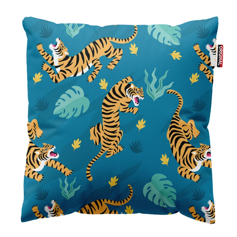 کوسن پاد آفرین مدل بوهو طرح آفریقایی کد PK402269 سایز 40*40 سانتی متر