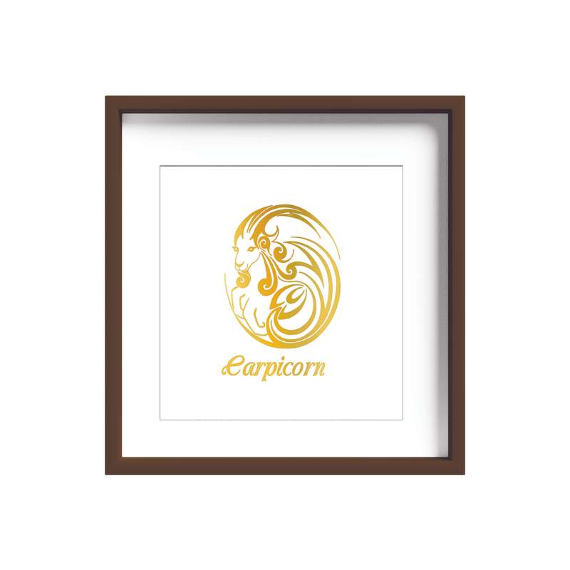 تابلو طلاکوب زرکات طرح ماه تولد دی مدل Capricorn
