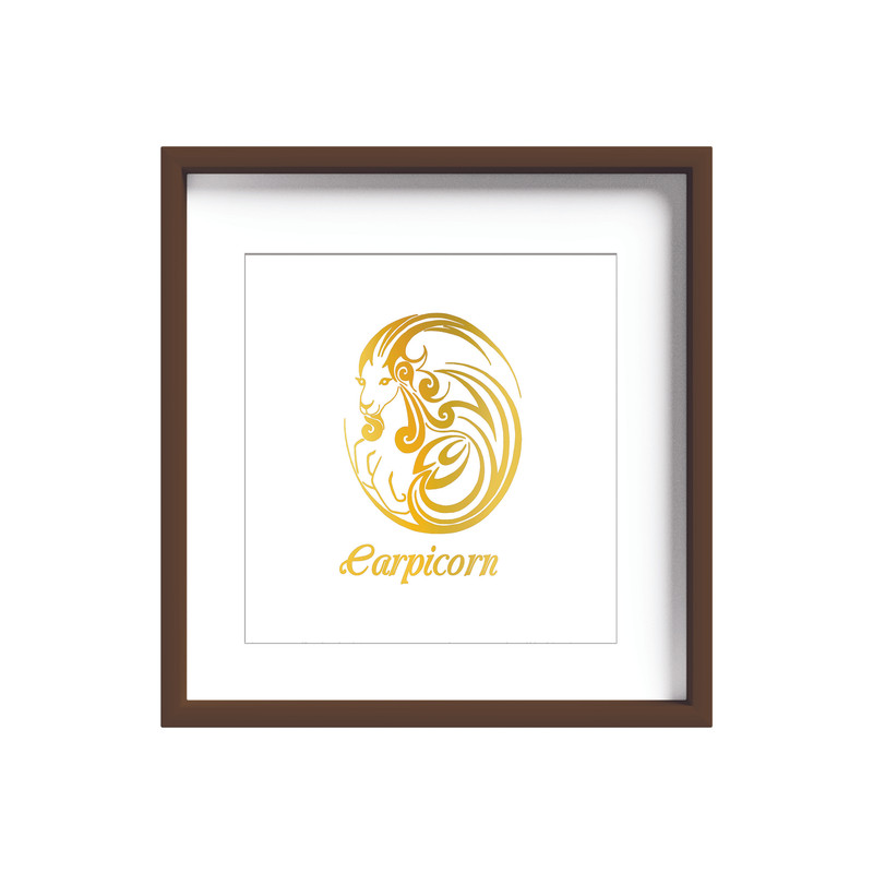 تابلو طلاکوب زرکات طرح ماه تولد دی مدل Capricorn