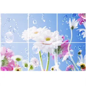 تایل سقفی آسمان مجازی طرح درختان باران و گلها کد ST 2008-6 سایز 60x60 سانتی متر مجموعه 6 عددی