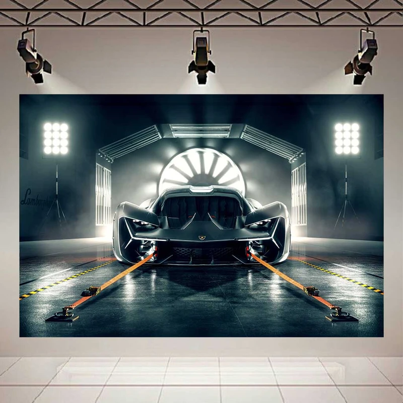 پوستر پارچه ای طرح لامبورگینی مدل Lamborghini Terzo Millennio کد AR18250
