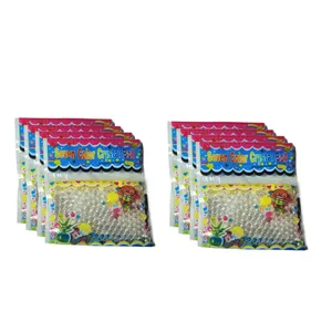 خاک ژله ای مدل کریستالی  شفاف وزن 3 گرم بسته 8 عددی