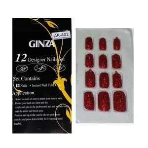  ناخن مصنوعی گینزا مدل 402 بسته 12 عددی