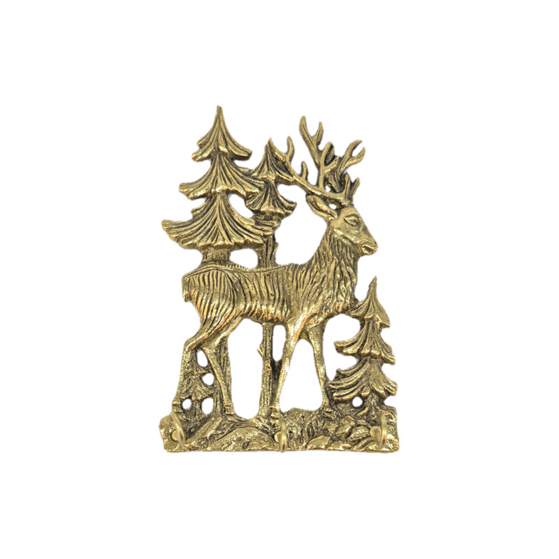 جاکلیدی دیواری برنجی مدل گوزن