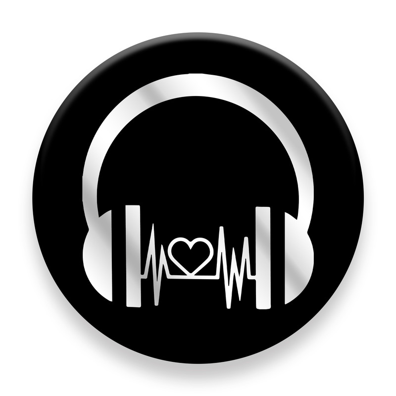 برچسب موبایل مدل Love Headphone مناسب برای پایه نگهدارنده مغناطیسی