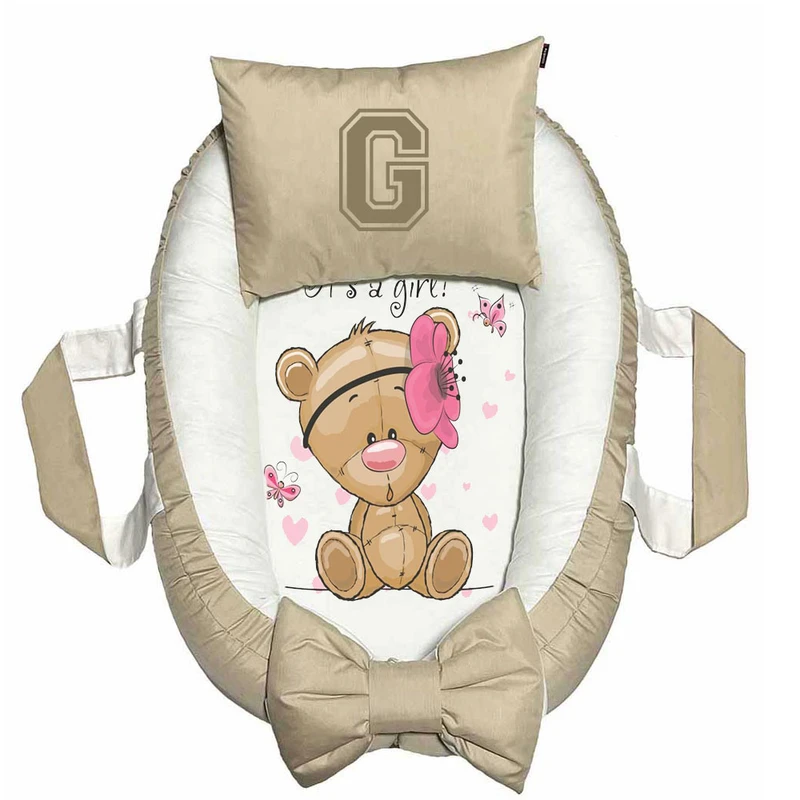 تشک غلت گیر نوزاد پاد آفرین مدل خرس طرح حرف G
