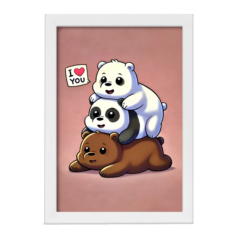 تابلو خندالو مدل سه خرس کله پوک کد F8960