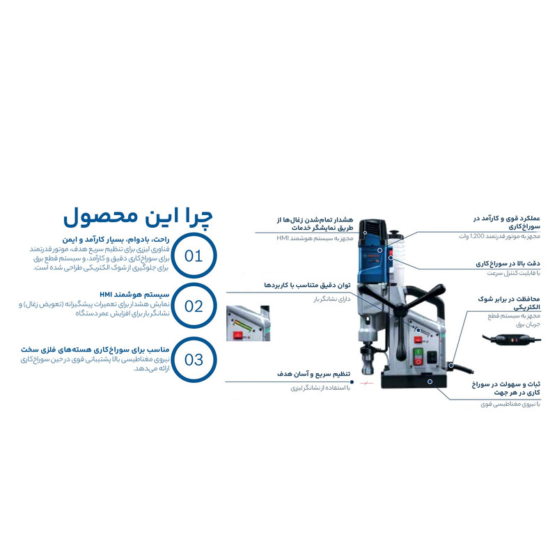 دریل مگنت بوش مدل GBM 50-2