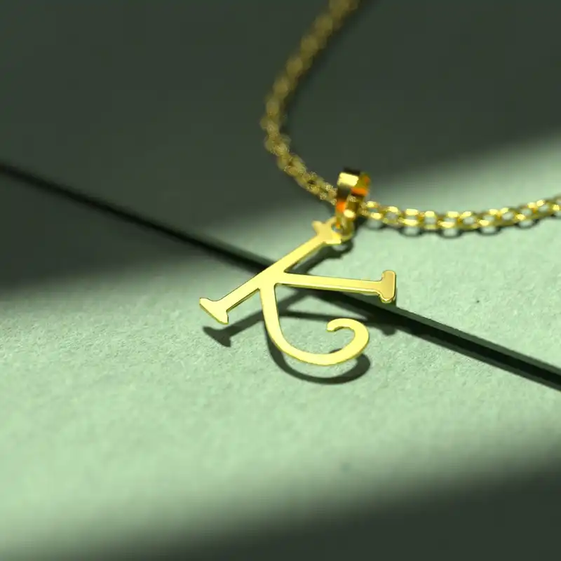 گردنبند طلا 18 عیار زنانه مدوپد مدل حرف K کد H2-1-1375
