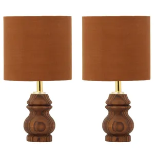 آباژور رومیزی مدل چوبی بومرنگ مینی کد 43 مجموعه دو عددی