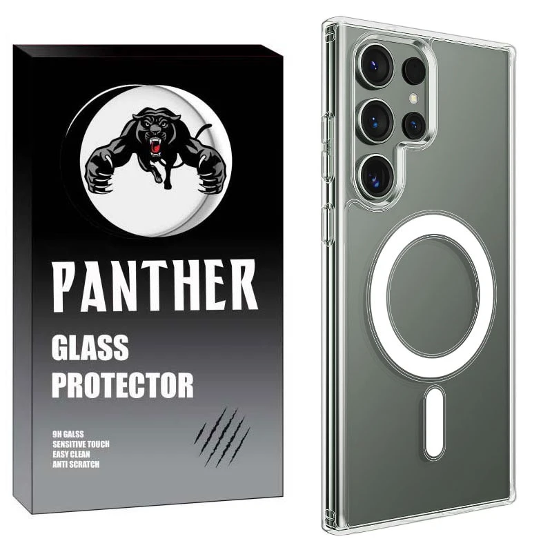 کاور پنتر مدل Magnetic Magsafe Clear Cover مناسب برای گوشی موبایل سامسونگ Galaxy S24 Ultra