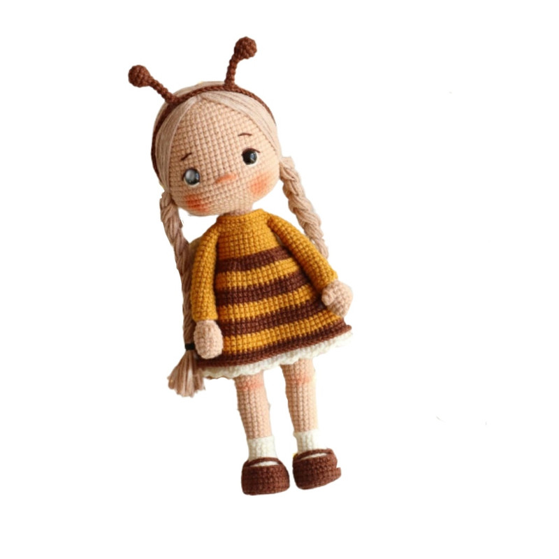 عروسک بافتنی مدل دختر زنبوری