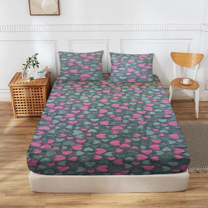   سرویس ملحفه آرین مدل قلب کد Ar180 دو نفره 3 تکه