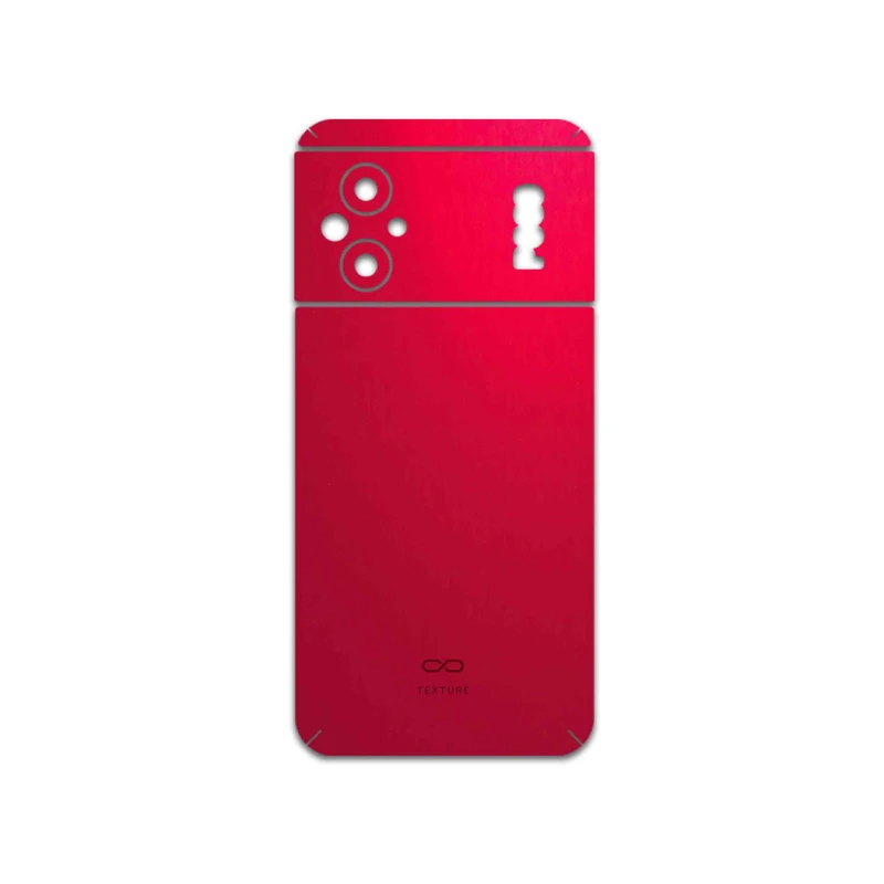 برچسب پوششی ماهوت مدل Matte-Warm-Red مناسب برای گوشی موبایل شیائومی Poco M5