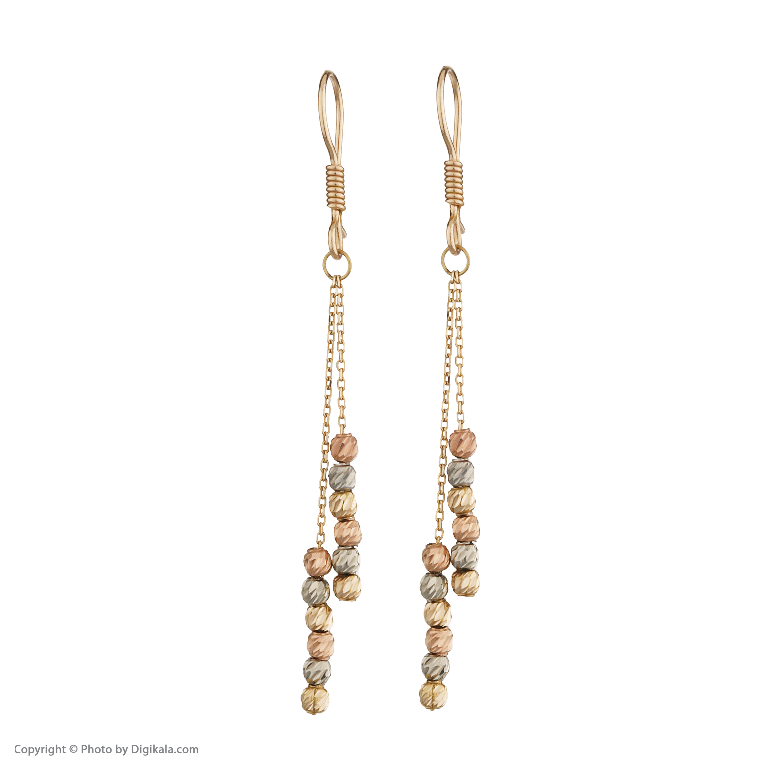 گوشواره طلا 18 عیار زنانه مایا ماهک مدل ME1113 طرح گوی تراش