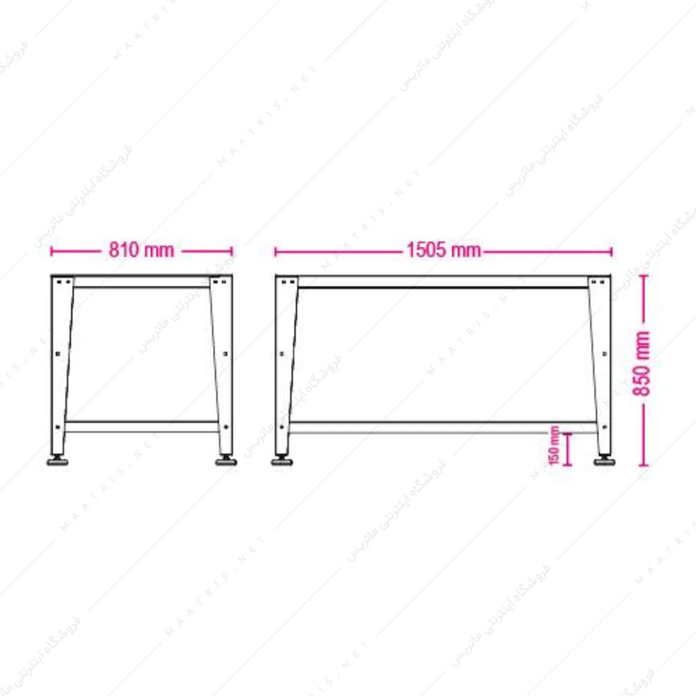 میز کار کارگاهی مدل D-M