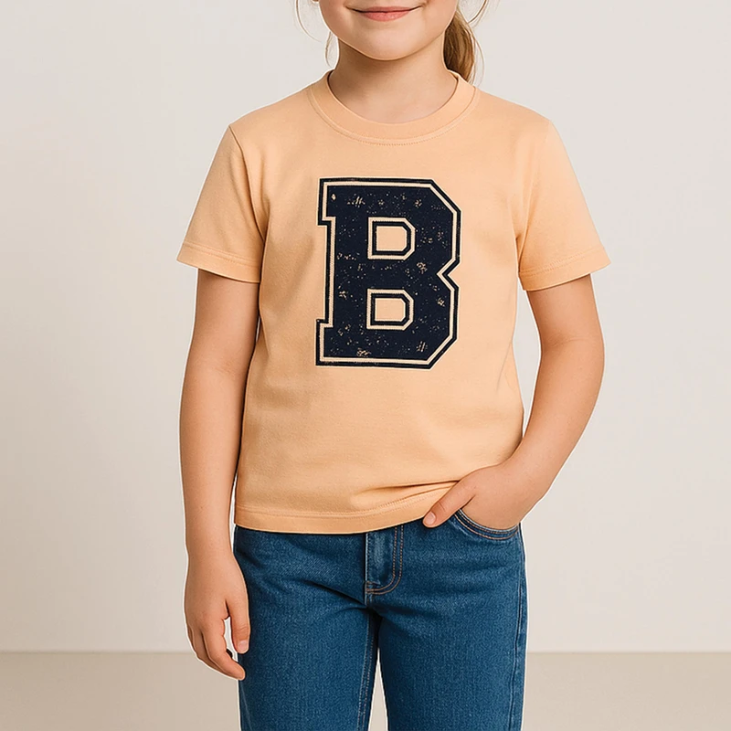 تی شرت آستین کوتاه دخترانه مون‌سا مدل بی 