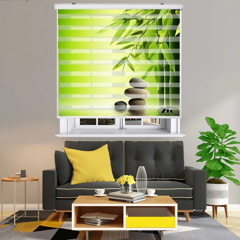 پرده زبرا زیو کد O7011 سایز 150x150 سانتی متر