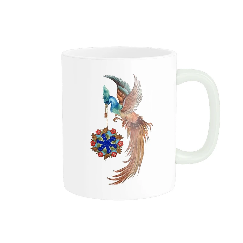 ماگ پاد آفرین مدل سیمرغ طرح سنتی فانتزی کد 1795