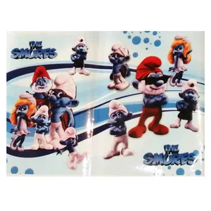 جلد چسبی کتاب مدل SMURFS بسته 10 عددی