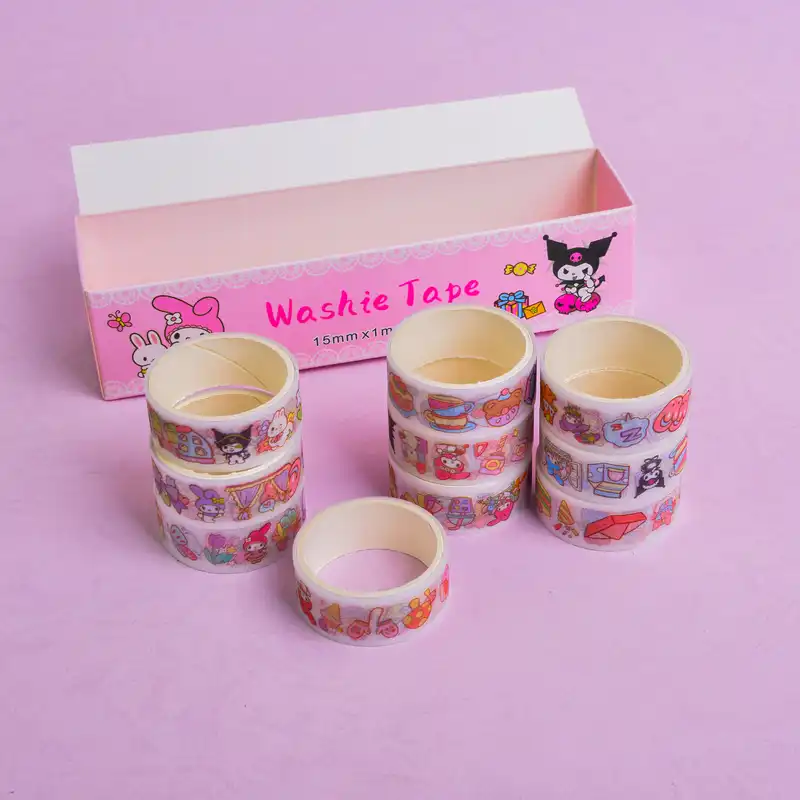 چسب نواری مدل واشی طرح ملودی و کرومی عرض 1.5سانتی متر بسته 10 عددی