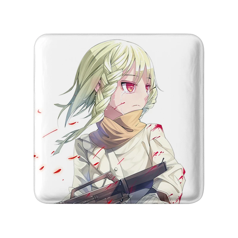 مگنت خندالو طرح سنجو انیمه گلوله سیاه مدل مربعی کد 35858