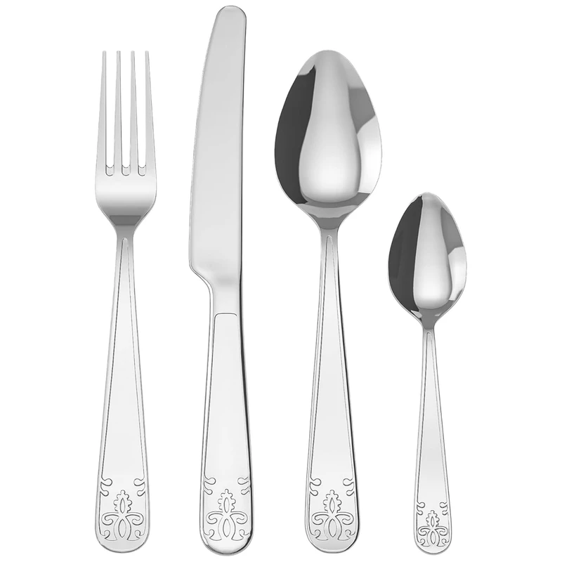 سرویس قاشق، چنگال و کارد استیل 24 پارچه ایکیا مدل IK.602.589.59 مناسب برای 6 نفر