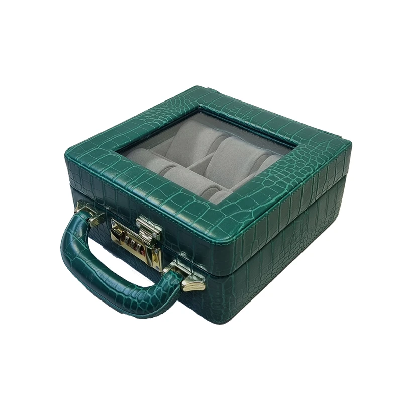 جعبه ساعت مدل 6 خانه چرمی مربع کد TW-21564