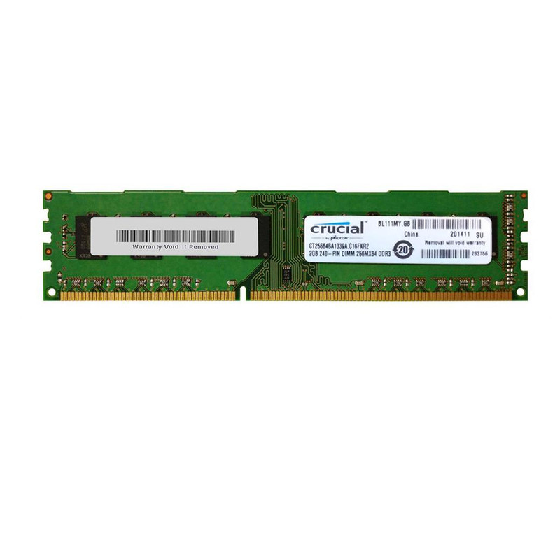 رم دسکتاپ DDR3 دو کاناله 1333 مگاهرتز CL9 کروشیال مدل PC3-10600 ظرفیت 2 گیگابایت