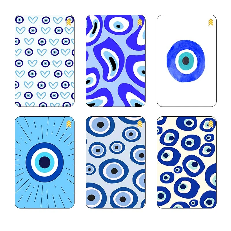 استيکر کارت کارنيکا طرح چشم نظر کد 45453 مجموعه 6 عددی