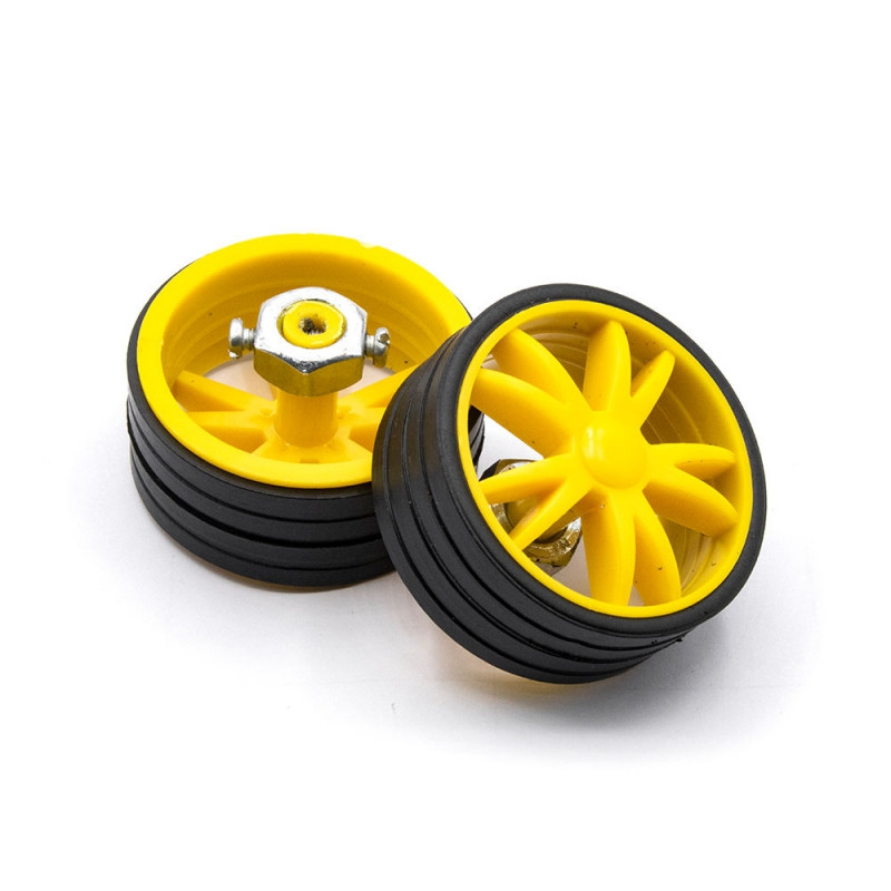 چرخ ربات مدل 55mm آلن خور بوش فلزی بسته 4 عددی