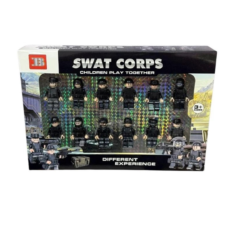 فیگور مدل پلیس ارتفاع 4/5 سانتی متر مجموعه 12 عددی کد 633